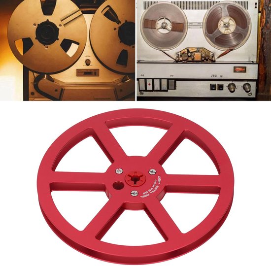 Lege Tape Spoel - Spoel Aluminium - Opnemen Geluid - Aluminium Legering - 7 Inch Diameter - Rood — afbeelding 5