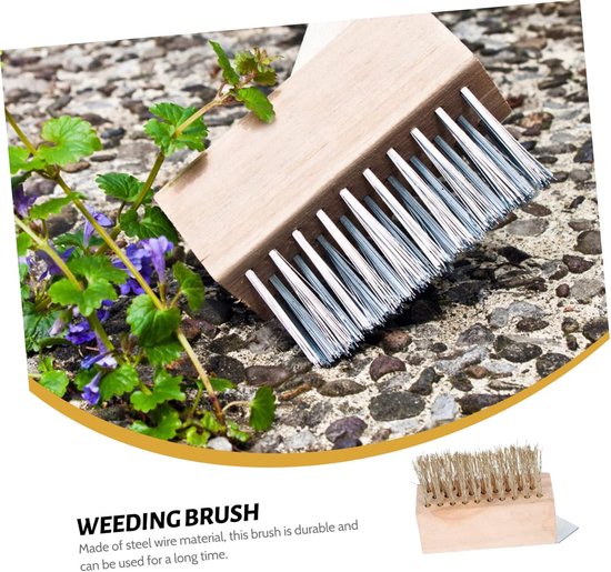 Onkruid Borstel Set - Tegel Schraper - Tuin Schoonmaken - Antislip Handvat - 2 Stuks - Diverse Kleuren — afbeelding 4