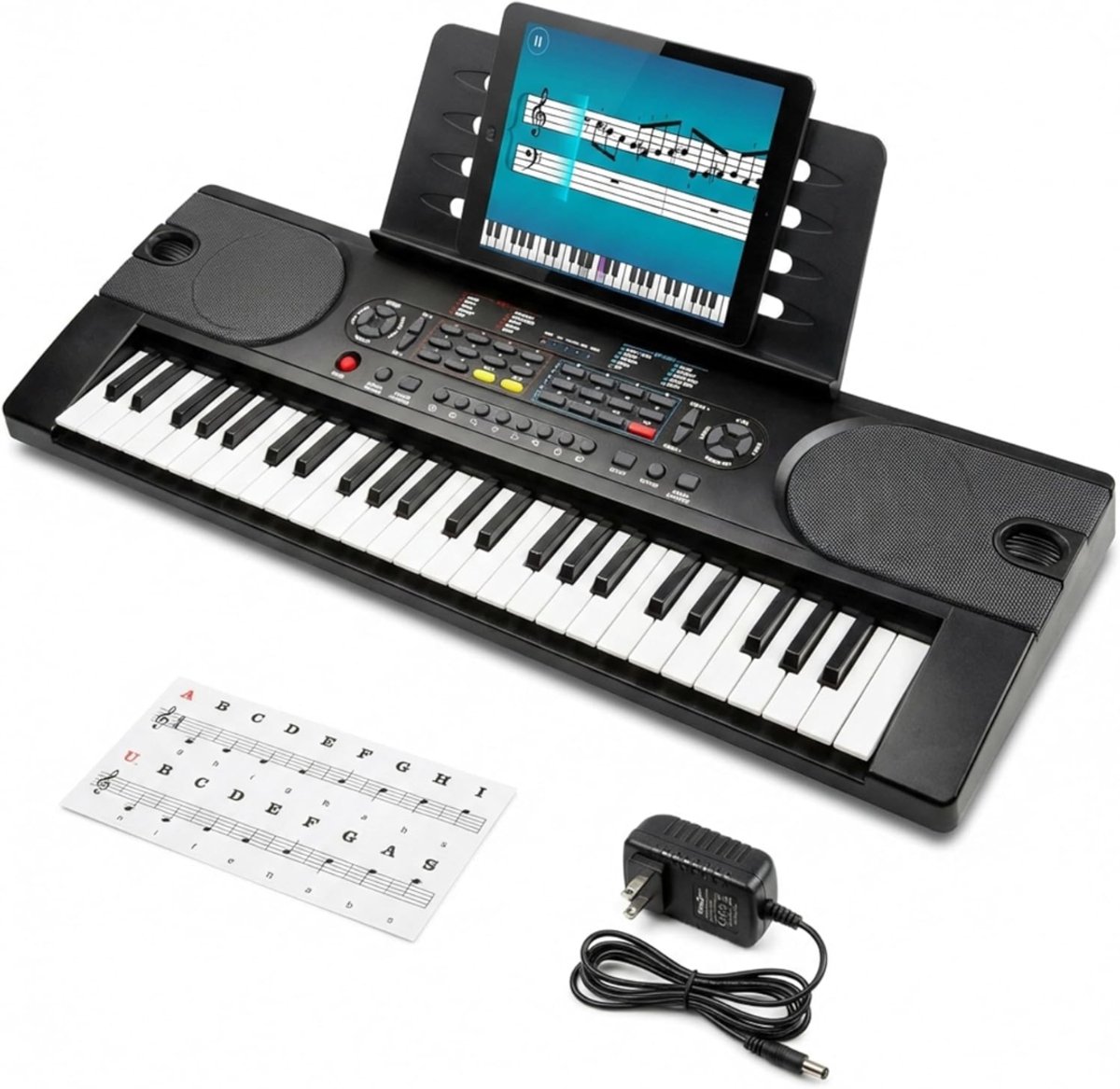 QIN® Keyboard Piano - Digitale Piano - Piano Keyboard - Zwart - 70cm x 24cm x 9cm