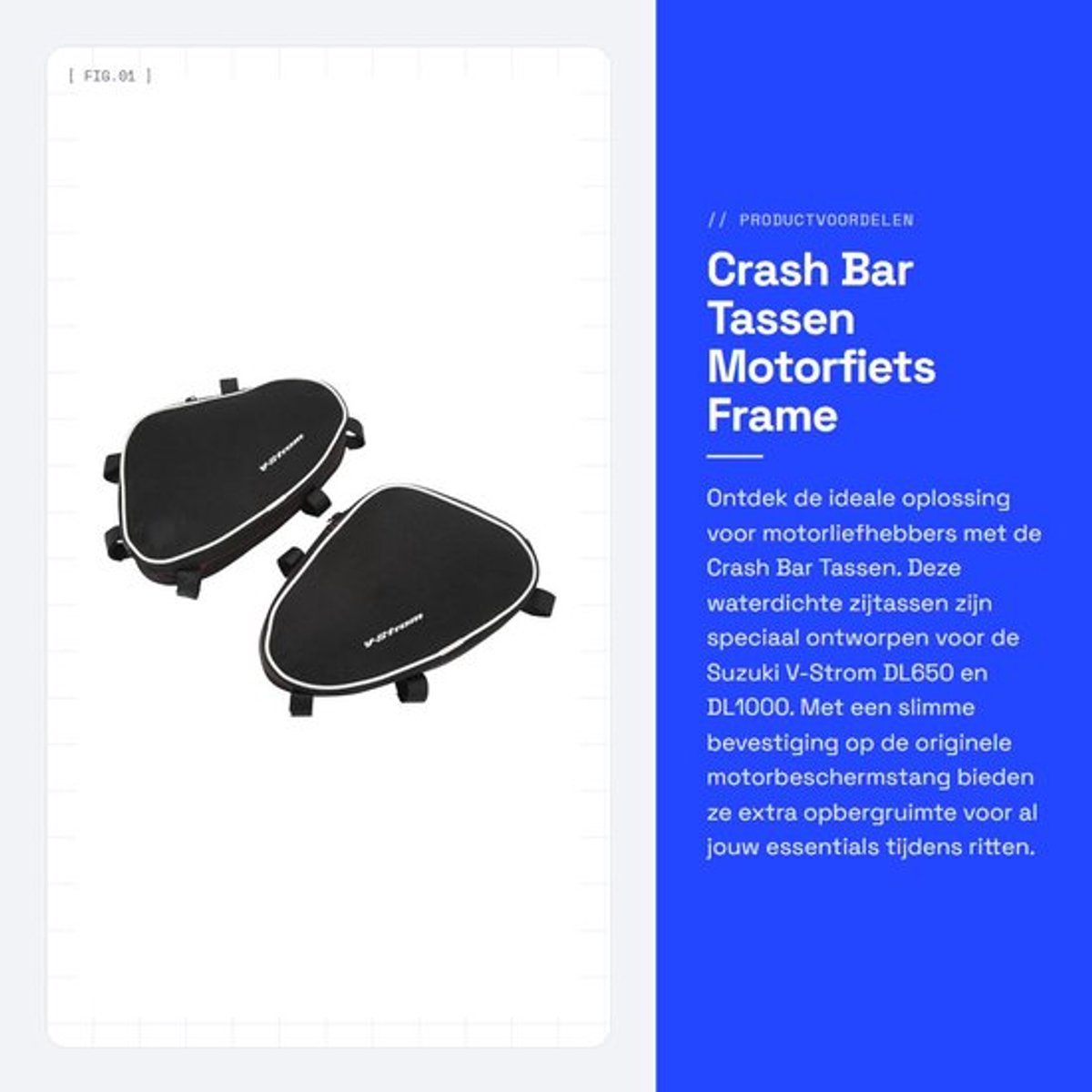 Dailygoods- Tassen - 2 Stuks - Waterdichte Motorfiets Tassen - Vervanging voor