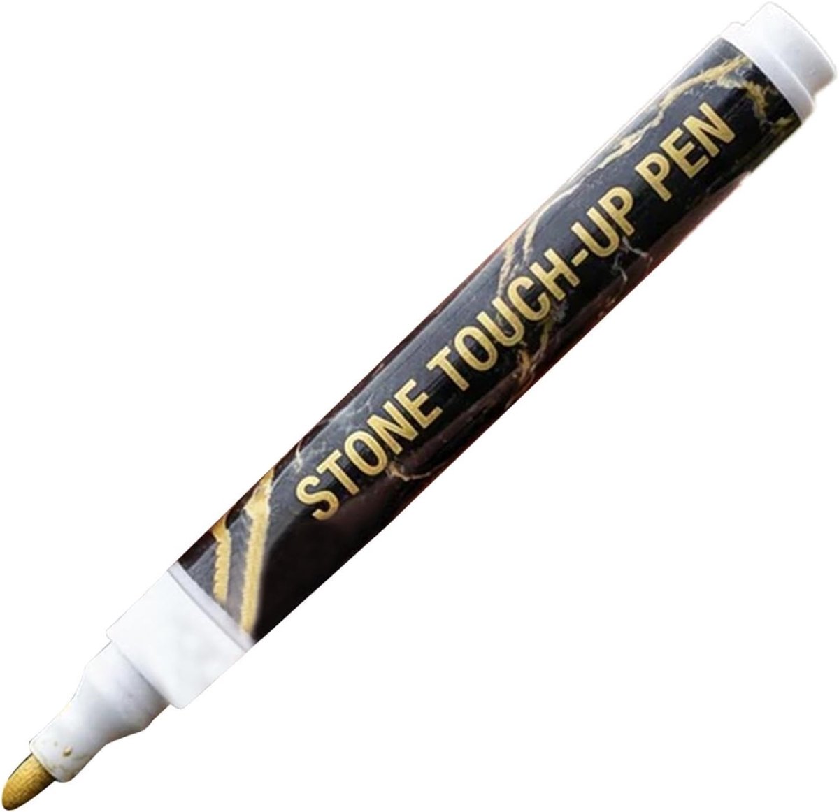 Gedenksteen Marker - Grafsteen Reparatiepen - Stenen Herstellen - Waterdichte Olieverf - 16.3 x 2.9 x 1.6 cm - Goud