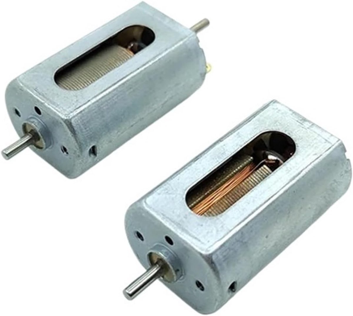 DC Motor - Elektrische Motor - Modelbouw Projecten - Dubbele As - 20x15mm - Metaal