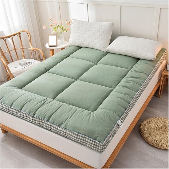 Japanse Futon Matras - Vloermatras Tatami - Comfortabel Slapen - Traditioneel Ontwerp - 80x190cm - Grijs — afbeelding 5
