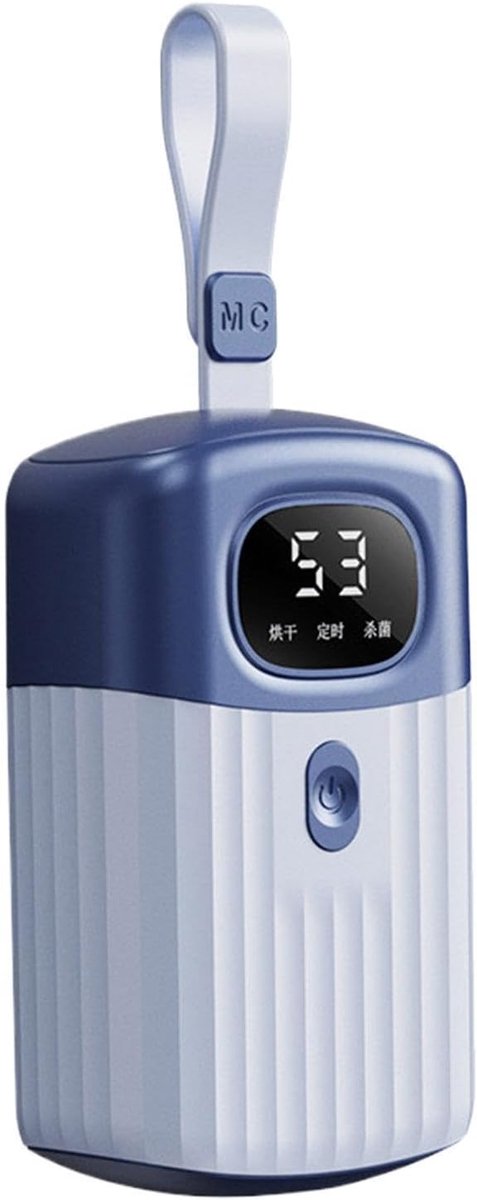 Draagbare Wasdroger Kleine Droger Snel Kleding Drogen Stille Werking Compact Formaat Blauw