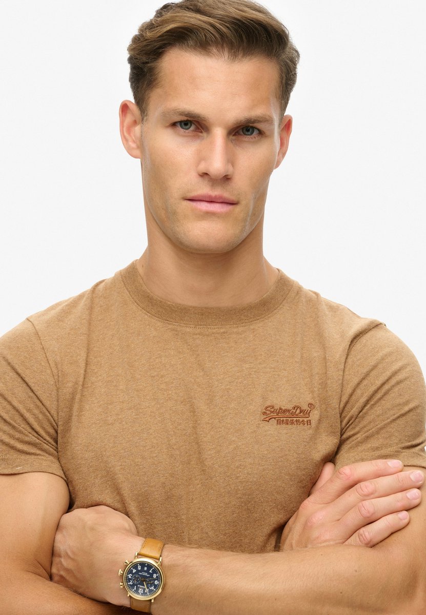 Vintage Logo Shirt T-shirt Mannen Bruin
