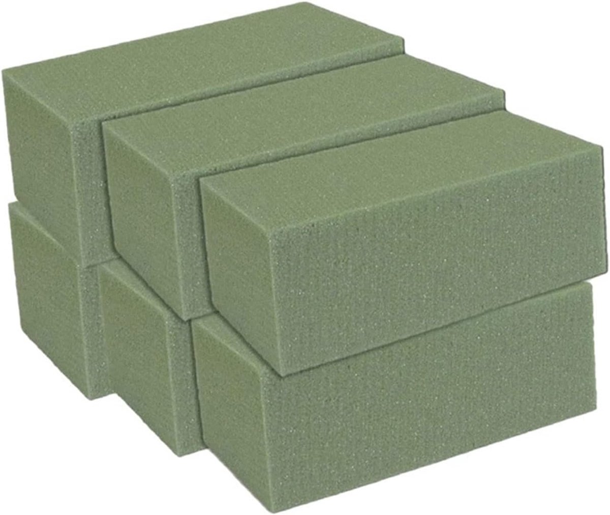 Bloemschuim Blokken - Bloemisten Steeds - Bloemen Schikken - Absorbeert Water - 6 Stuks 23x11x7cm - Groen