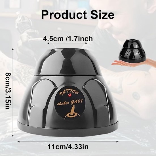 Vortex Mixer - Snel Menger - Vloeistoffen Mengen - Tot 5200 RPM - 10x10x10 cm - Zwart — afbeelding 4