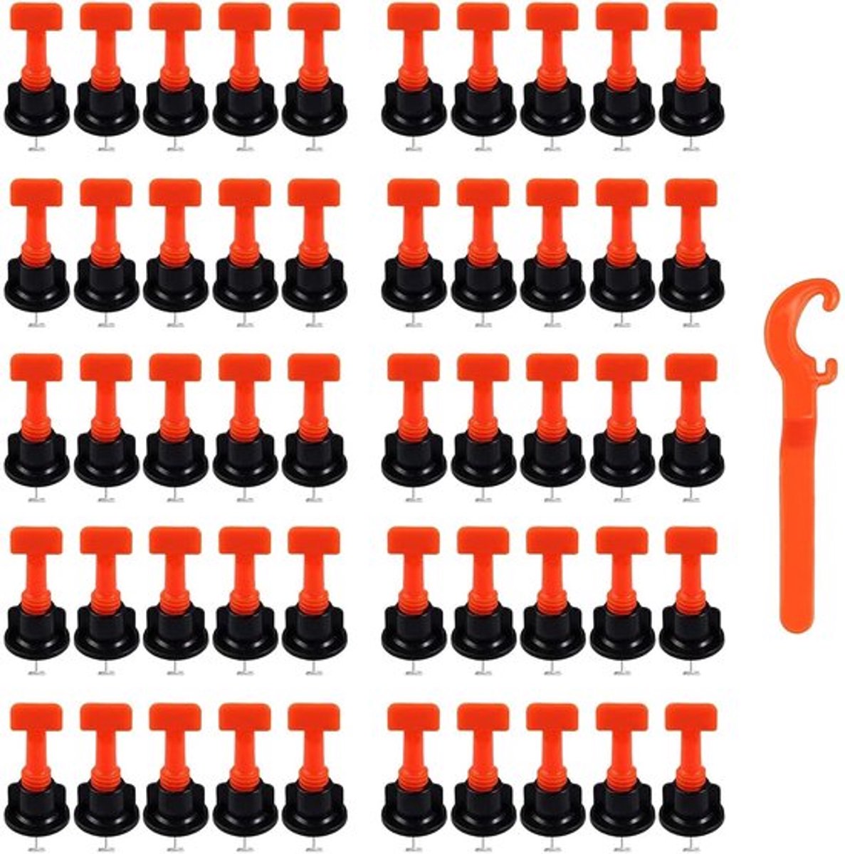 MTTProducts Tegel-niveleringssystem met 50 stukken