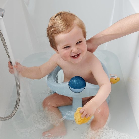 Badzitje Baby - Zitje Ondersteuning - Veilig Wassen - 360 Graden Draaibaar - Tot 10 kg - Blauw — afbeelding 4