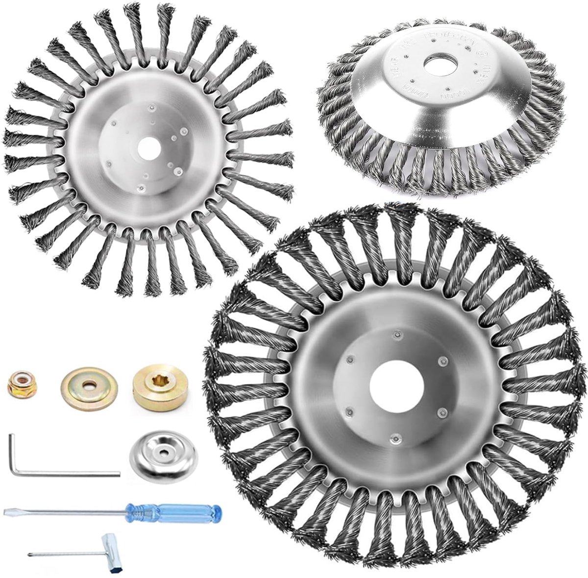 Elzusha - Weed Brush voor Grasmaaier - Professionele Draadborstel (2 Stuks)