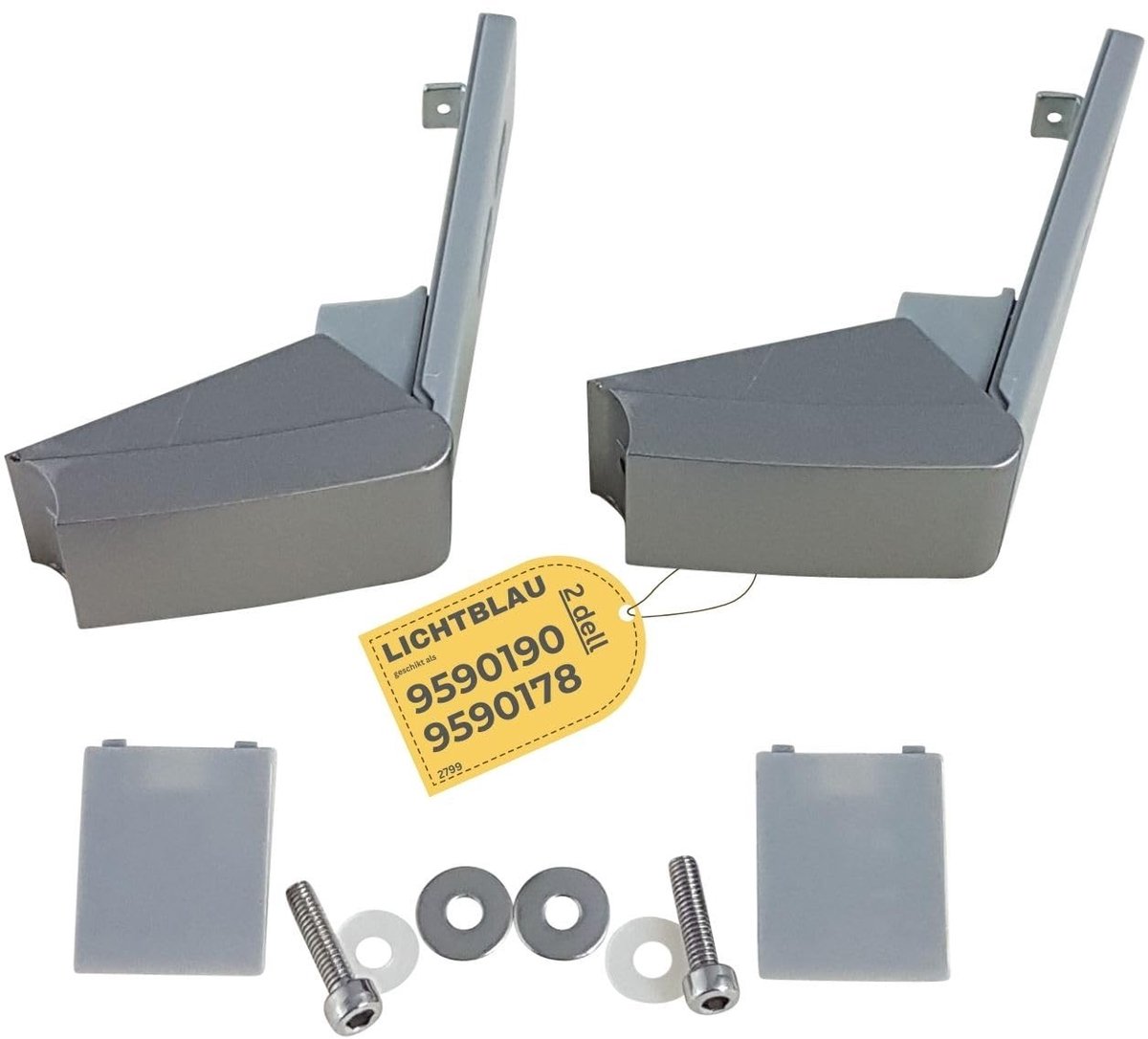 Elzusha - Hinge Set voor Deurgrepen van Koel- en Vrieskasten, Reparatieset van 2 Stuks