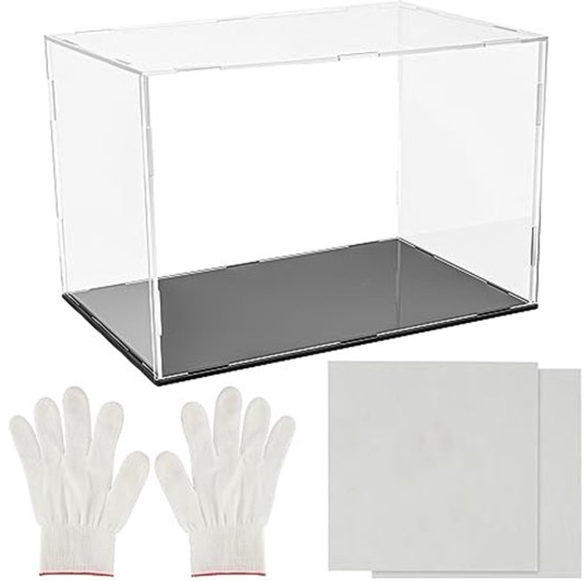 Belle Vous Rectangular Clear Acrylic Display - 30 x 20 x 20 cm - Protect and Show Your Collection - Toys, Antiques or Jewelry - Display Case