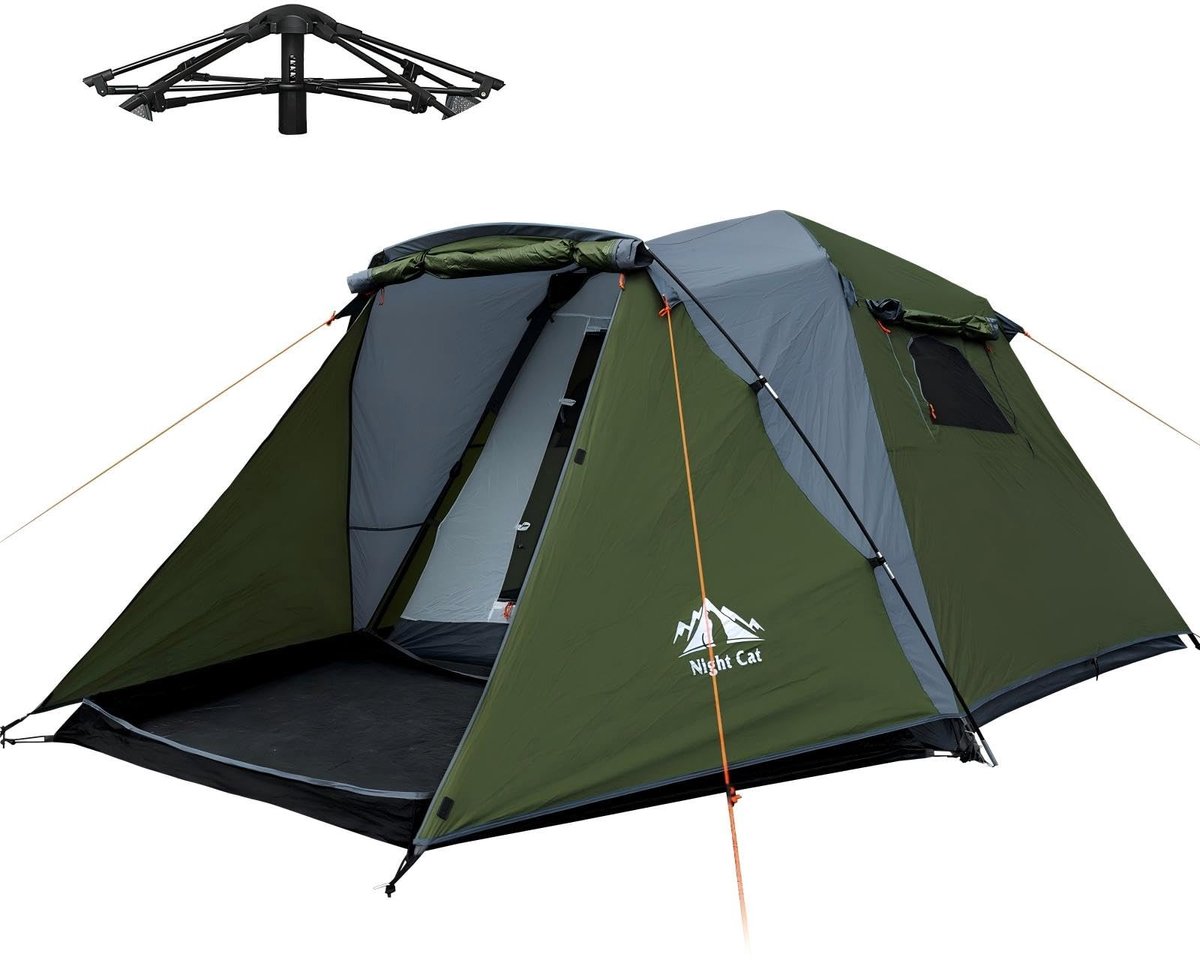 Elzusha - Pop-Up Tent voor 4 Personen met Vestibule