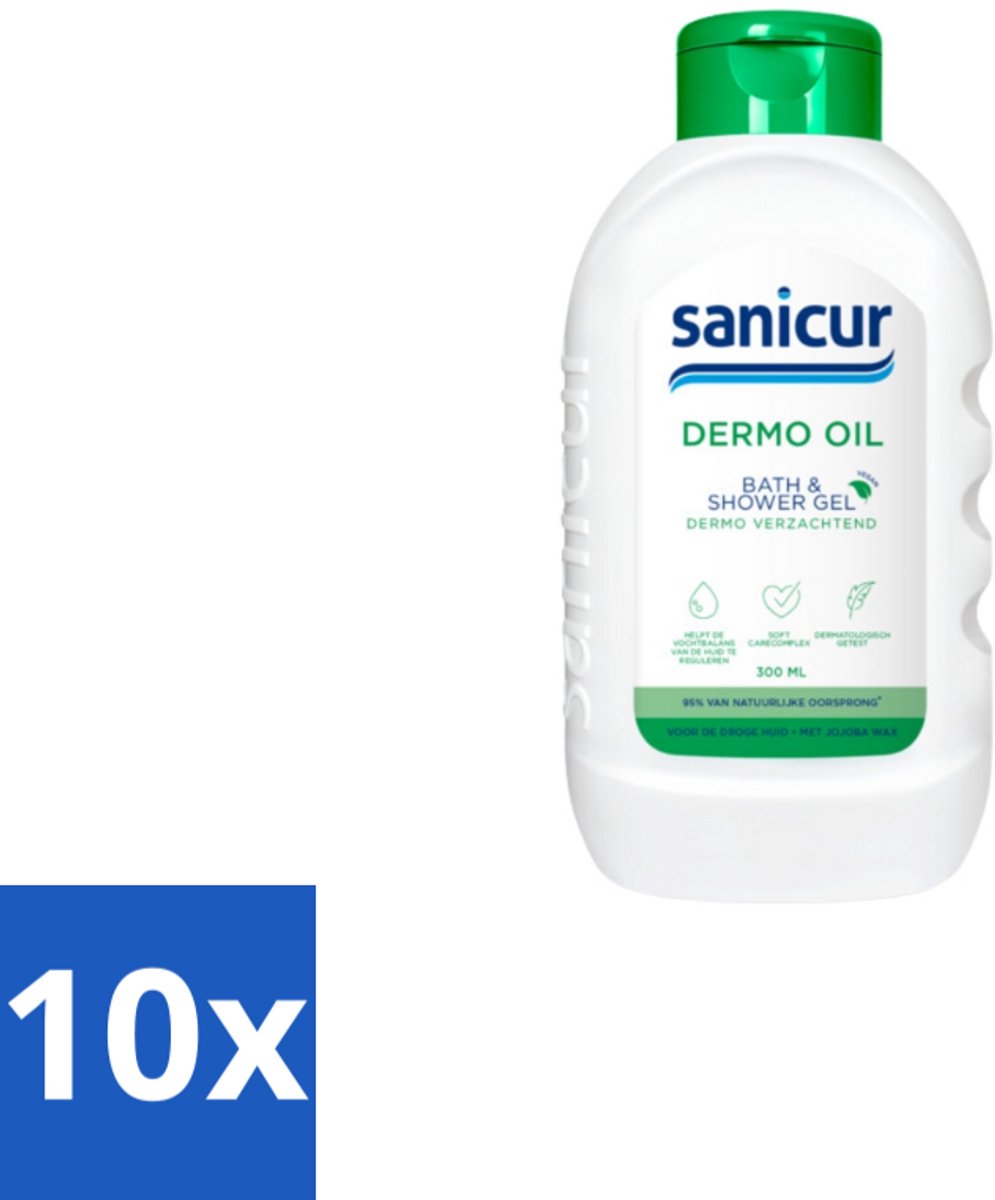 Sanicur Bath & Showergel Dermo-Oil 300 ml - Bulkverpakking - 10 stuks