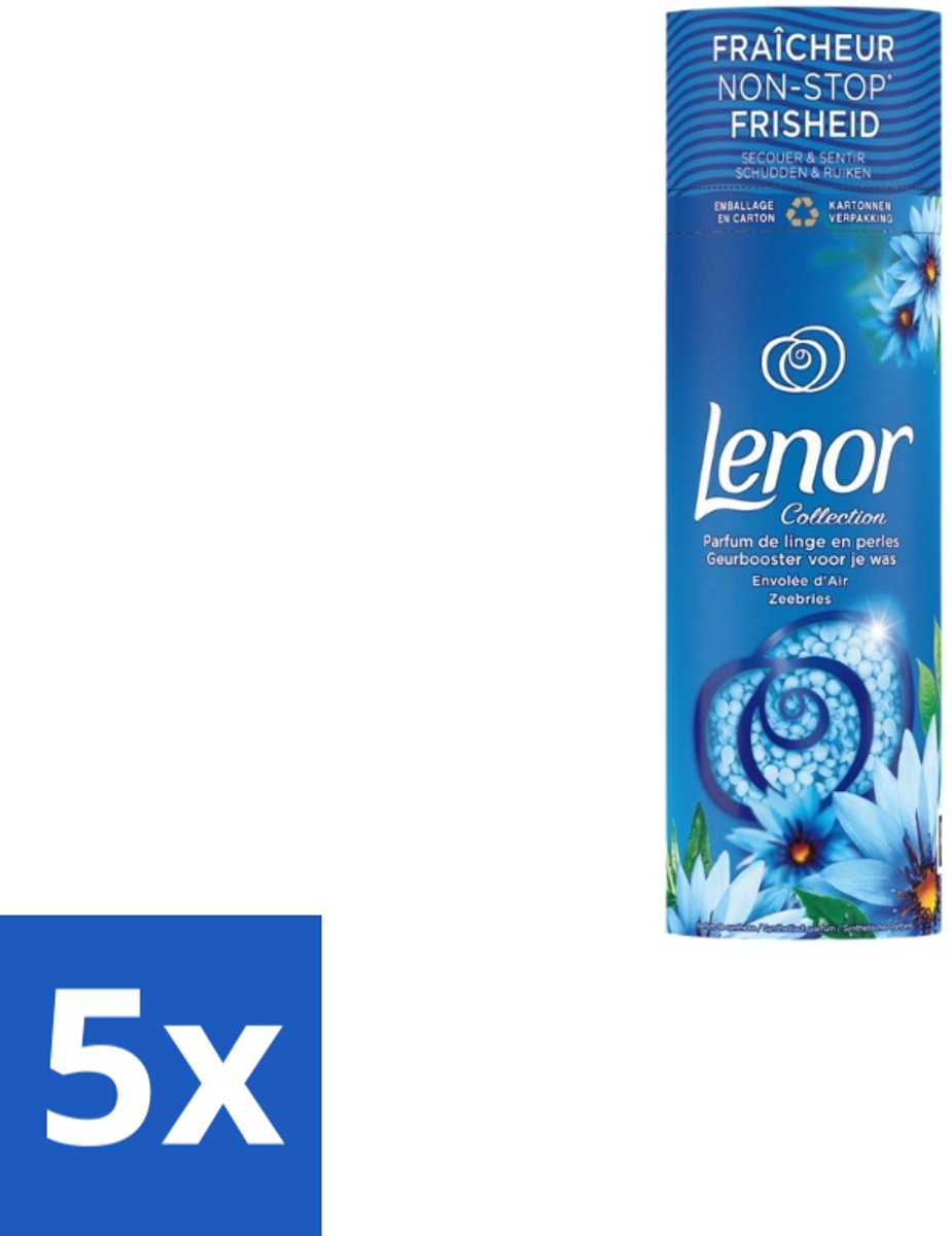 5 x Lenor – In-Wash Geurbooster – Zeebries – 19 wasbeurten - Geurbooster - Wasgeur - Zeebries - Wasmachine - Wasbeurt