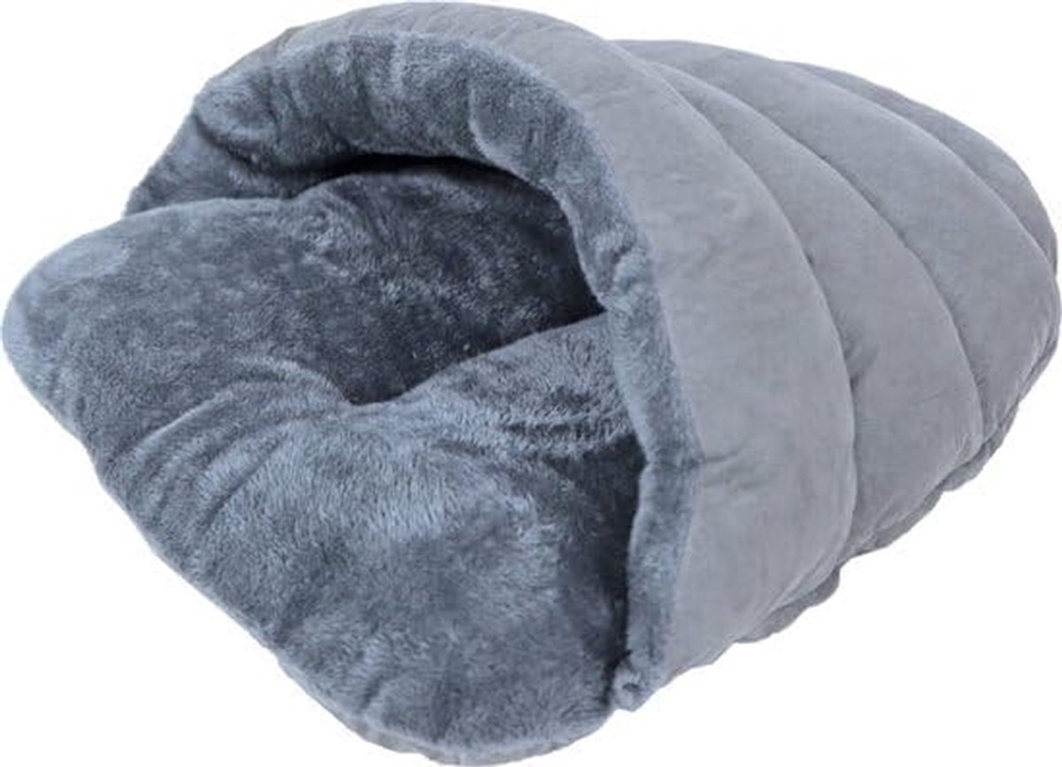 Slaapzak Huisdier - Hondenmand Kattenmand - Rusten en Slapen - Zacht Pluche Materiaal - 70 cm - Grijs