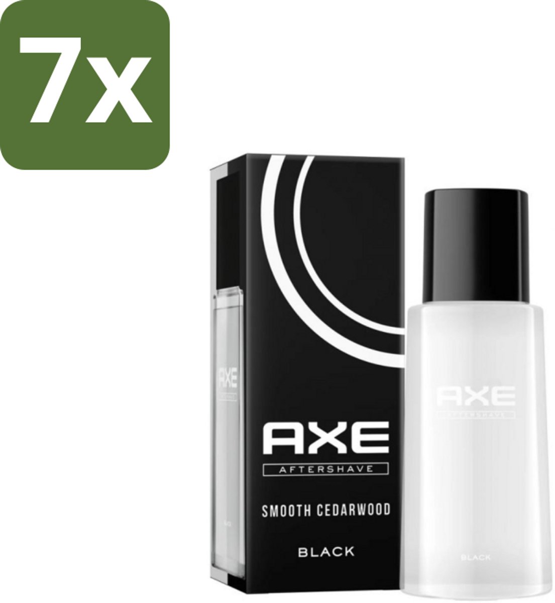 7 x Axe – Aftershave – Black – 100 ml - Aftershave - Aftershave Black - Aftershave Voor Mannen - Huidverzorging Na Scheren - Kalmerende Aftershave