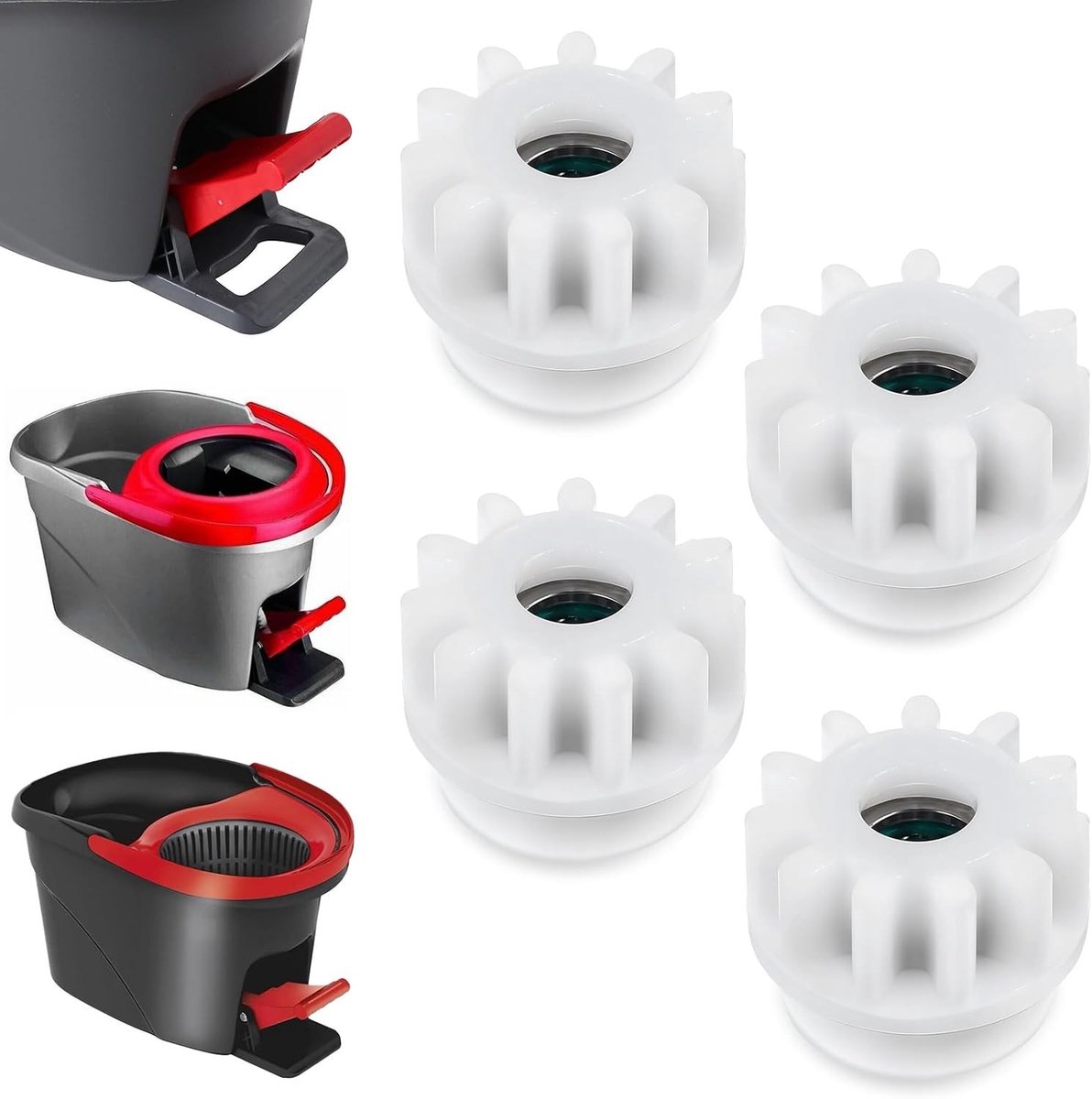 Plastic Spin Mop Vervangonderdelen - Koppeling Lager en 2.5cm Reserve Tandwiel voor Efficiënt Schoonmaken en Dweilwerk