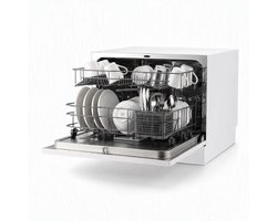 Tafelmodel Vaatwasser 6 Couverts – 8 Programma’s – 30 Min Snelprogramma – 24 U Startuitstel – 70°C Reiniging