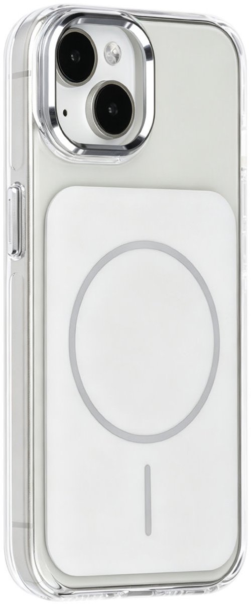 TUNIQ Backcover hoesje voor Apple iPhone 15 - MagSafe glossy PC - Wit