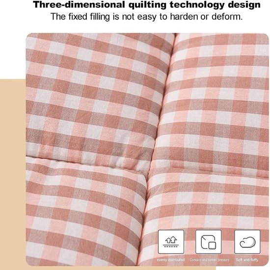 Japanse futonmatras - Oprolbare matras - Gastvrij slapen - 10 cm dikke vulling - 200x200cm - Lichtgrijs — afbeelding 5