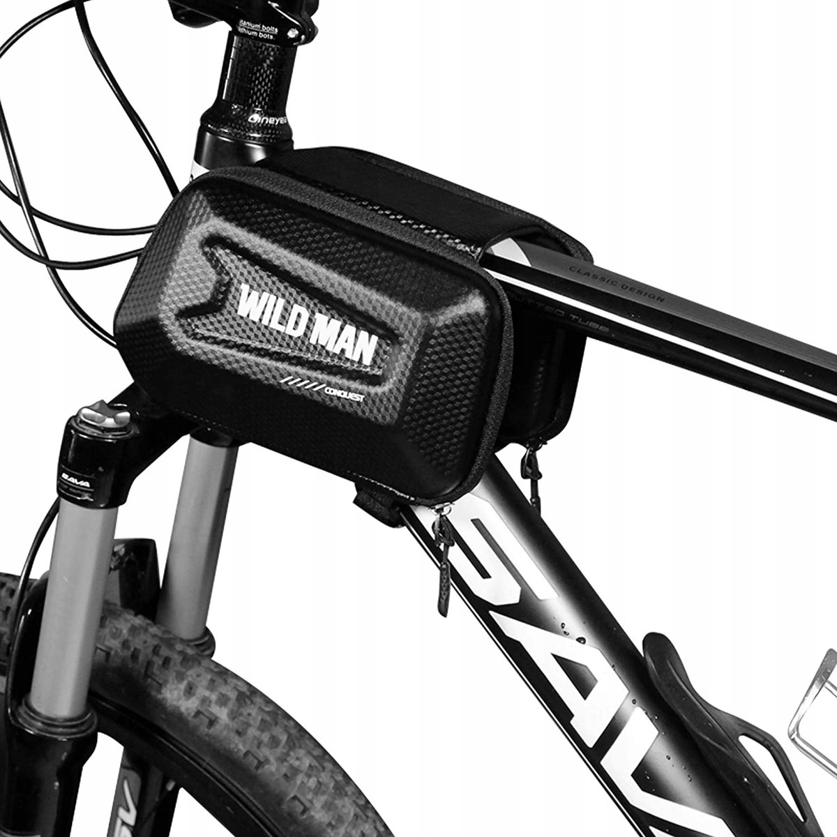 Waterdichte Fietsframetas 1L - Wild Man - Dubbele compartimenten