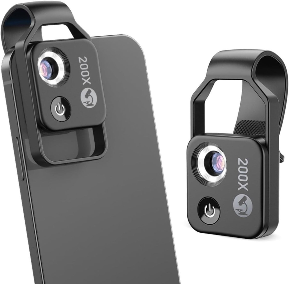 Mini Phone Microscoop met CPL Lens - Oplaadbare Pocket Microscoop met Universele Telefoonclip, Digitale Microscoopcamera voor Smartphones, Ideaal voor Onderzoek en Educatie