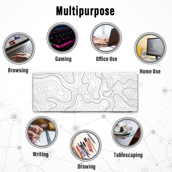XXL Gaming Muismat - Grote Bureaumat met Kersenbloesem Print - Antislip & Genaden Rand — afbeelding 2