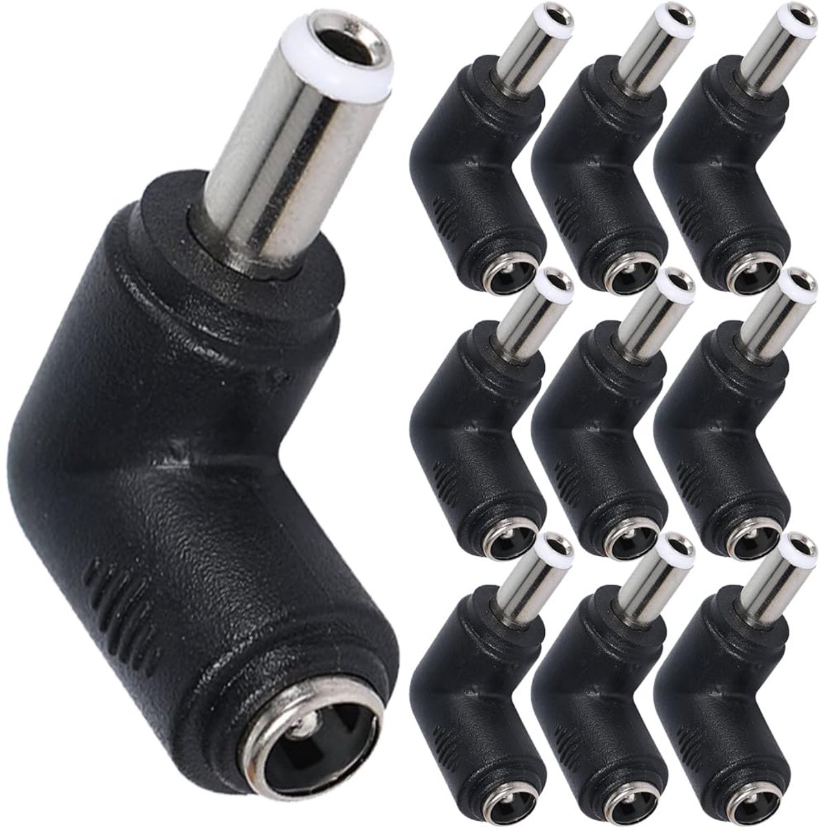 SnelShoppen - DC Power Converter Adapter 90 Graden Hoek 5.5x2.1mm Vrouwelijk naar 5.5x2.5mm Mannelijk DC Stroomstekker Connector voor Laptop, DC Kabel