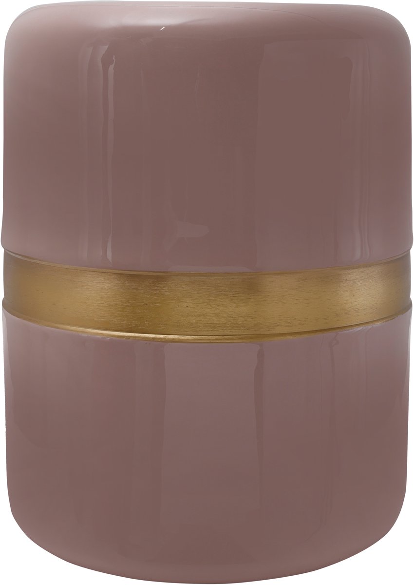 Padiro ronde bijzettafel Ø 36 x 47 cm - oudroze - Modern Art-Déco Glamour Look - ijzer - handgemaakt