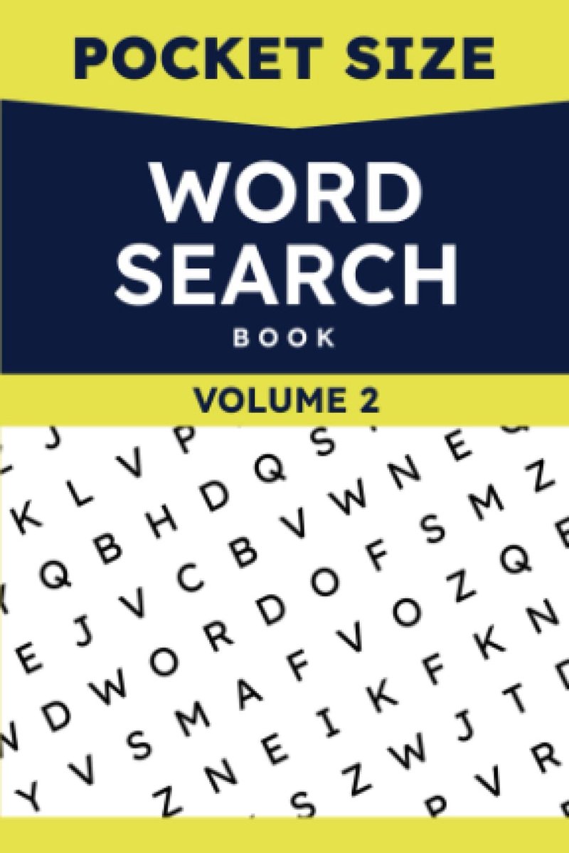 Pocket Size Word Search Book, Volume 2: 100 Mini Puzzles for Travel or Purse - Small, Compact - 4x6 Inches - ShopVlot