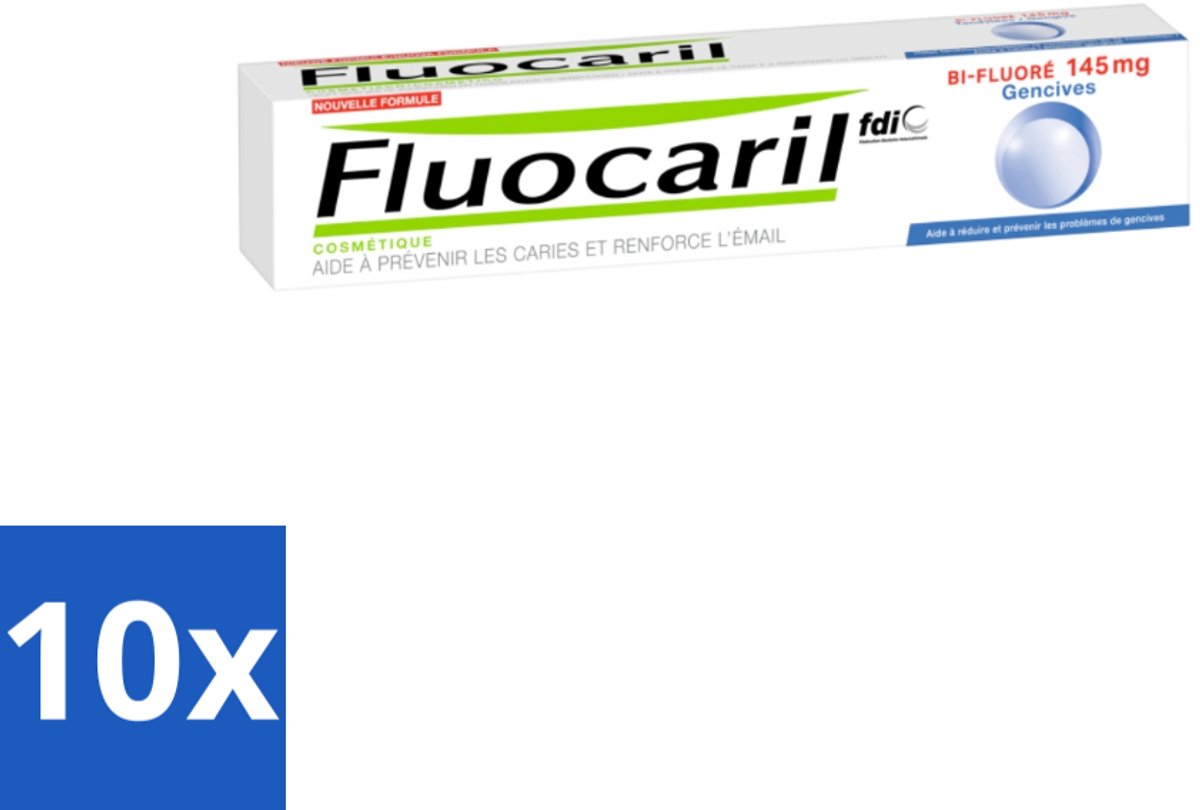 Fluocaril - Tandpasta - Met Fluoride - 75 ml - Bulkverpakking - 10 stuks