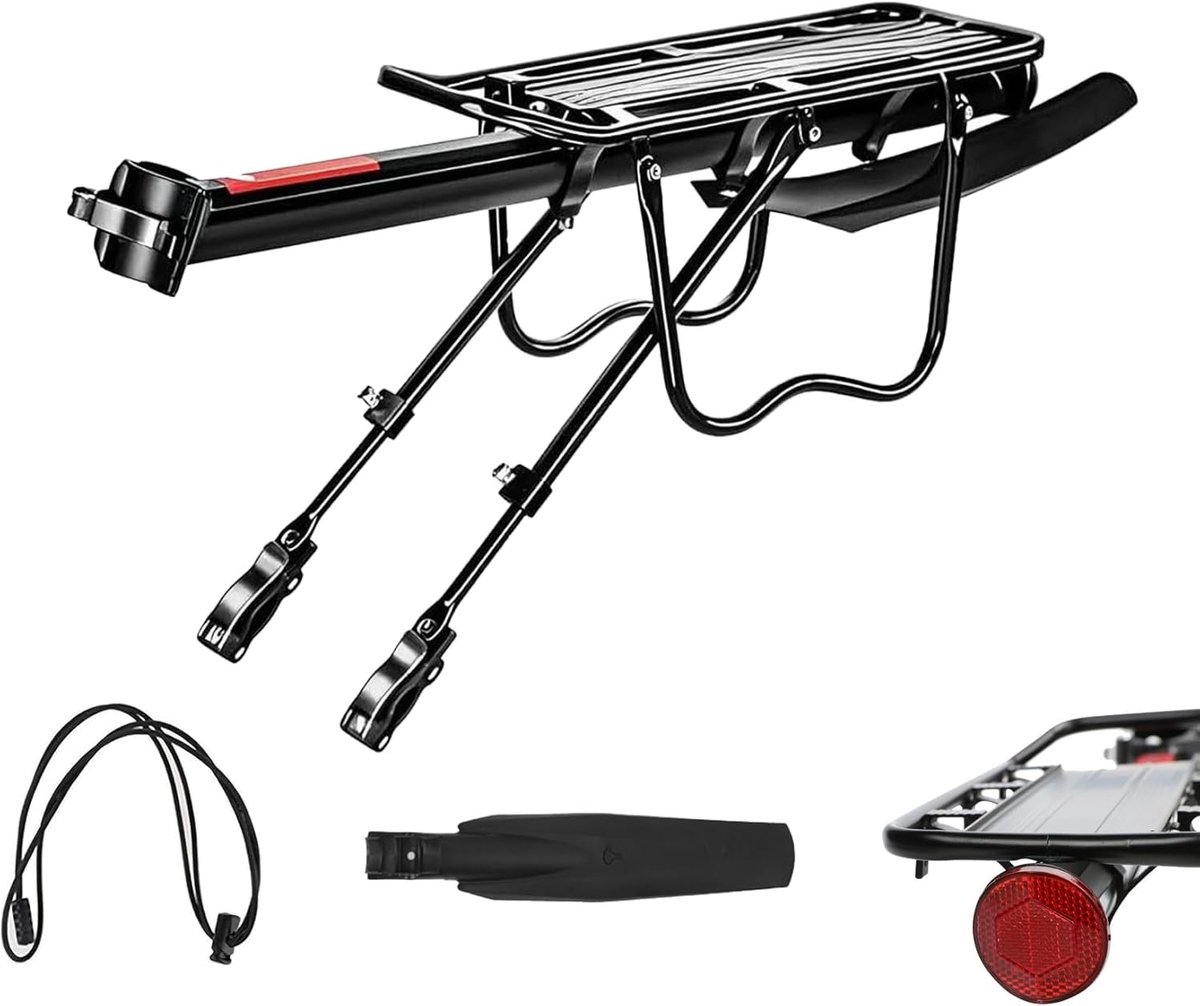 Fietsendrager - Zwart - Geschikt voor fietsen van 61-74 cm - Aluminium met Hoog Draagvermogen - Voor E-bikes en Mountainbikes