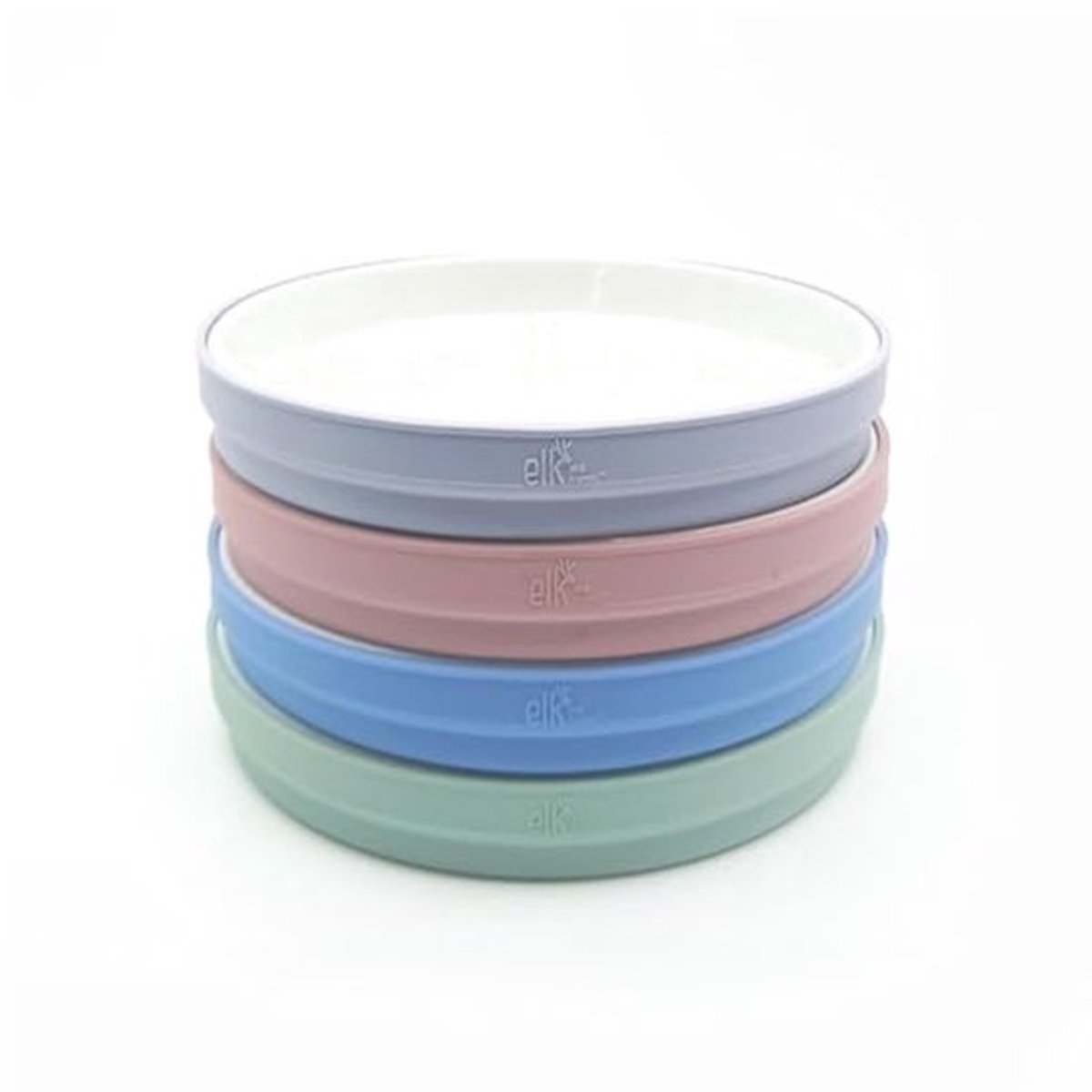 Witte Porseleinen Borden voor Kinderen - 7,8 Inch - Antislip Snackschalen - Magnetron- en Vaatwasmachinebestendig