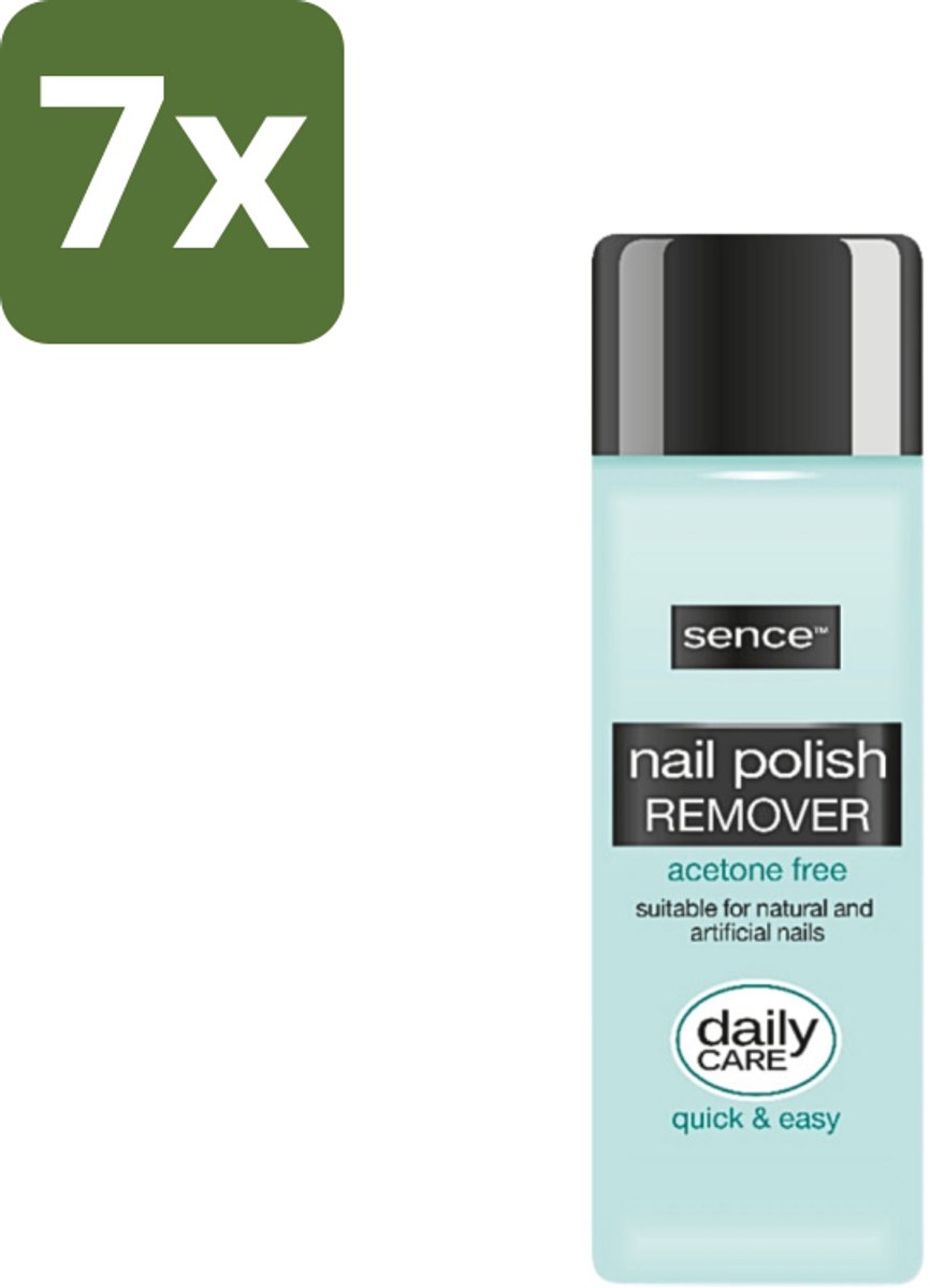 7 x Sence - Acetonvrij - Nagellakremover - Pompflacon - 175 ml - Nagellakremover - Acetonvrije Nagellakremover - Pompflacon Nagellakremover - Milde Nagellakremover - Acetonvrije Nagellakverwijdering