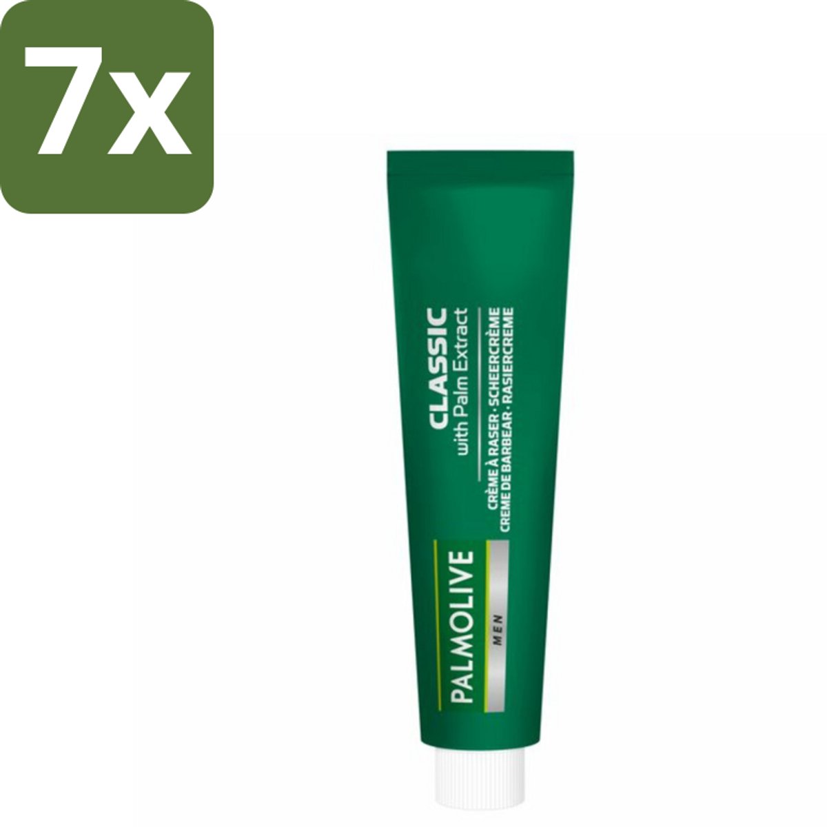 7 x Palmolive Men Scheercrème Classic 100 ml - Scheerkruid - Scheerkruid Voor Mannen - Scheerkruid Verzorgend - Scheerkruid Fris - Scheerkruid Voor Gevoelige Huid