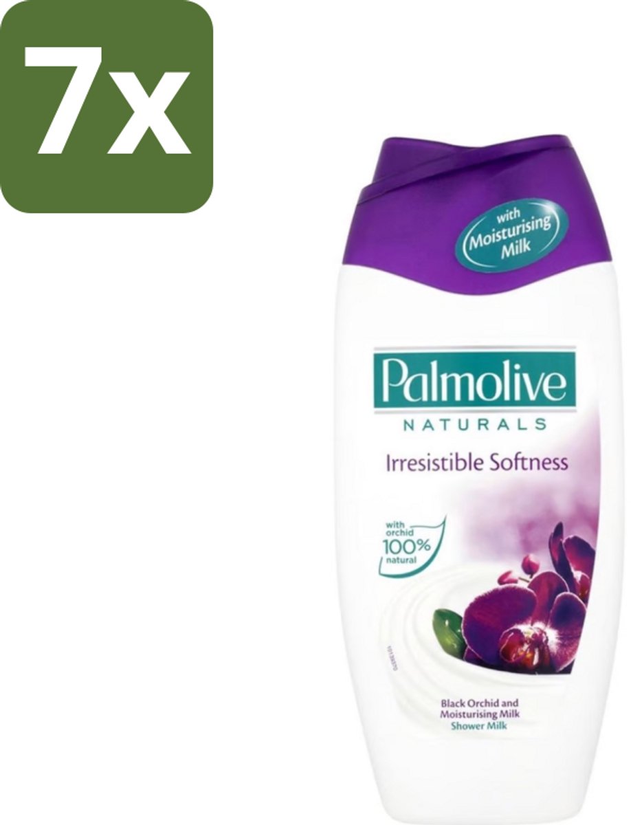 7 x Palmolive Naturals - Douchecrème - Onweerstaanbaar Zacht - 250 ml - Douchegel Orchidee Melk - Hydraterende Douchegel - Verzorgende Douchegel - Douchegel Voor Gevoelige Huid - Douchegel Voor Alle Huidtypes