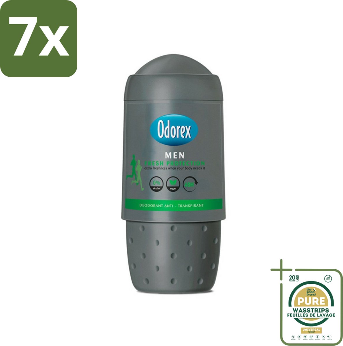 7 x Odorex Deodorant Roller For Men Fresh Protection 50 ml - Grootverpakking - Mannelijke Deodorant - Deodorant Roll-on - Frisheid Voor Mannen - Zweetbescherming - Langdurige Frisheid