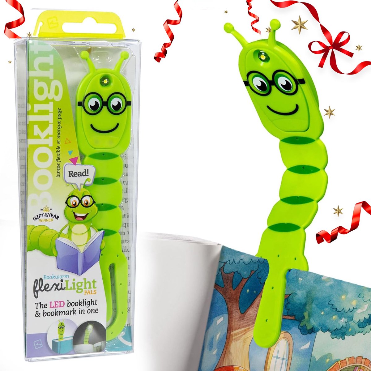 Flexilight Reading Light 2 in 1 LED Clip On Lamp Kinderen en Volwassenen Torch Book Accessoires Geschenk voor Lezers - ShopVlot