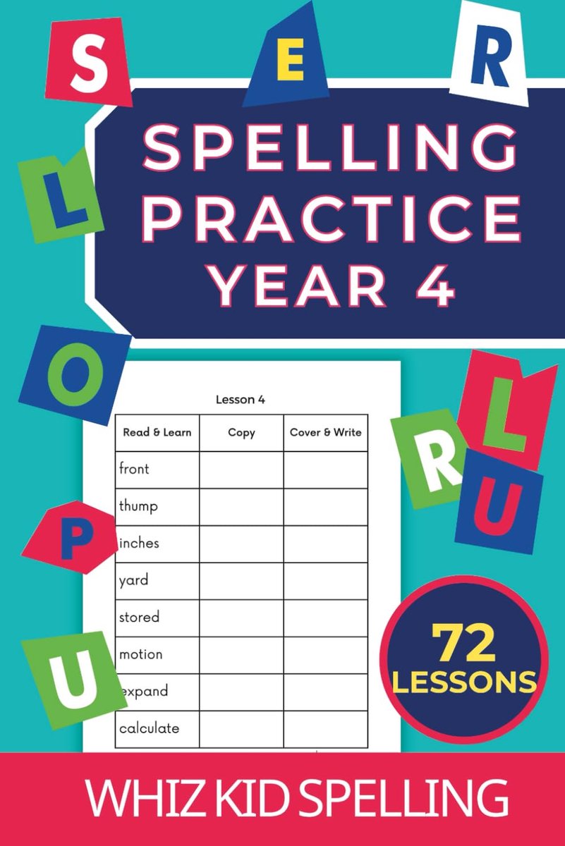 Spelling Practice Year 4: 72 Lessons for Children Ages 8+. Master Reading and Writing Common English Words - ShopVlot