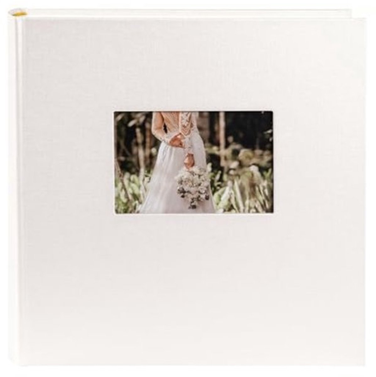 Bruiloftsalbum met venster, fotoalbum voor herinneringen, 30 x 31 cm, 100 witte pagina's