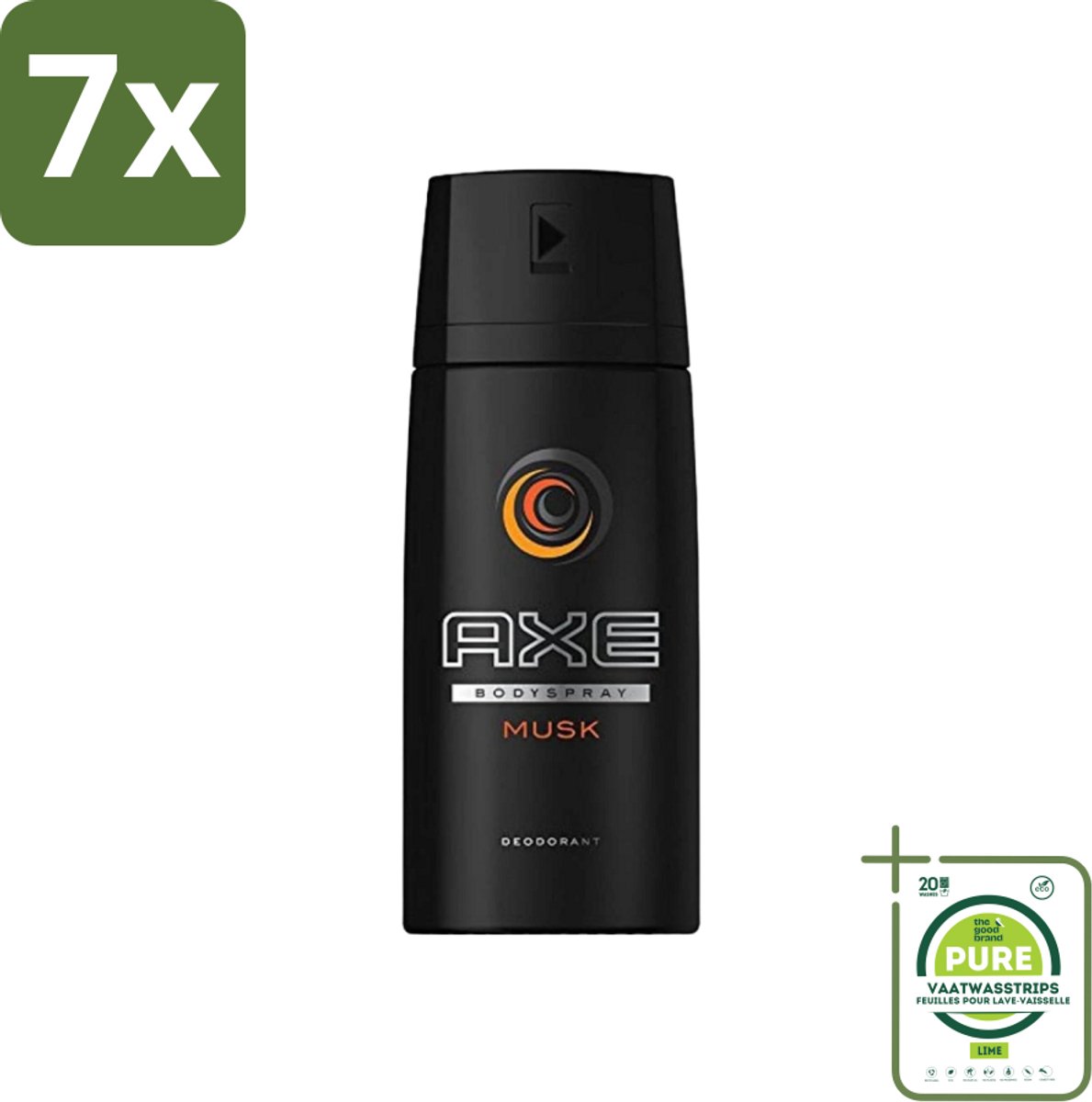 7 x Axe - Deodorant Bodyspray - Musk - 150 ml - Grootverpakking - Mannen Deodorant - Musk Geur - Deodorant Bodyspray - Langdurige Frisheid - Axe Deodorant