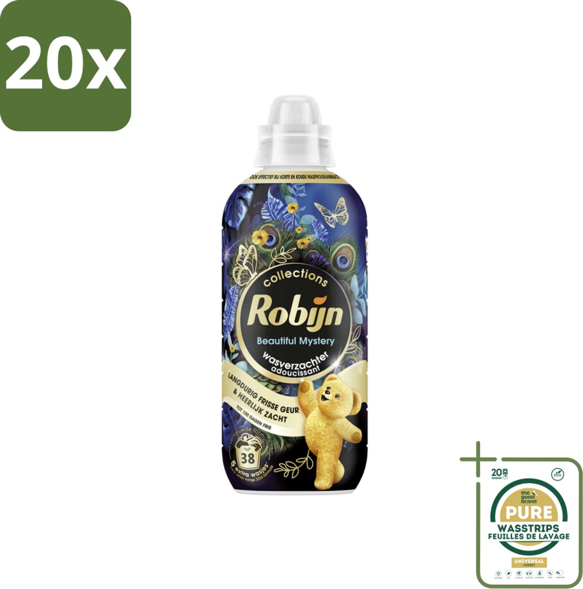 20 x Robijn – Wasverzachter – Beautiful Mystery – 765 ml - Grootverpakking - Koffiezetapparaat