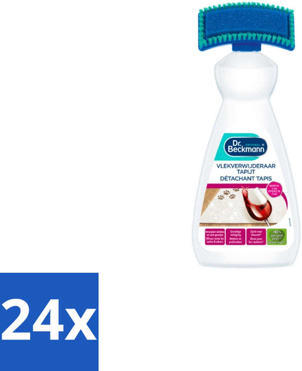 24 x Dr. Beckmann – Vlekkenverwijderaar – Tapijt - 650 ml - Tapijt Reinigen - Vlekken Verwijderen - Oxi-power - Vlekverwijderaar - Tapijt Reinigingsmiddel
