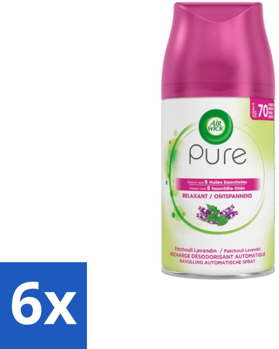 Air Wick – Navulling – Ontspannend – 250 ml - Voordeelverpakking - 6 stuks