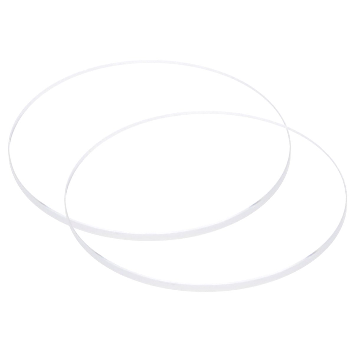 QUARKZMAN 2 stuks transparante glazen horloges van helder kristalglas met een diameter van 35 mm, 2 mm dik, plat - ShopVlot