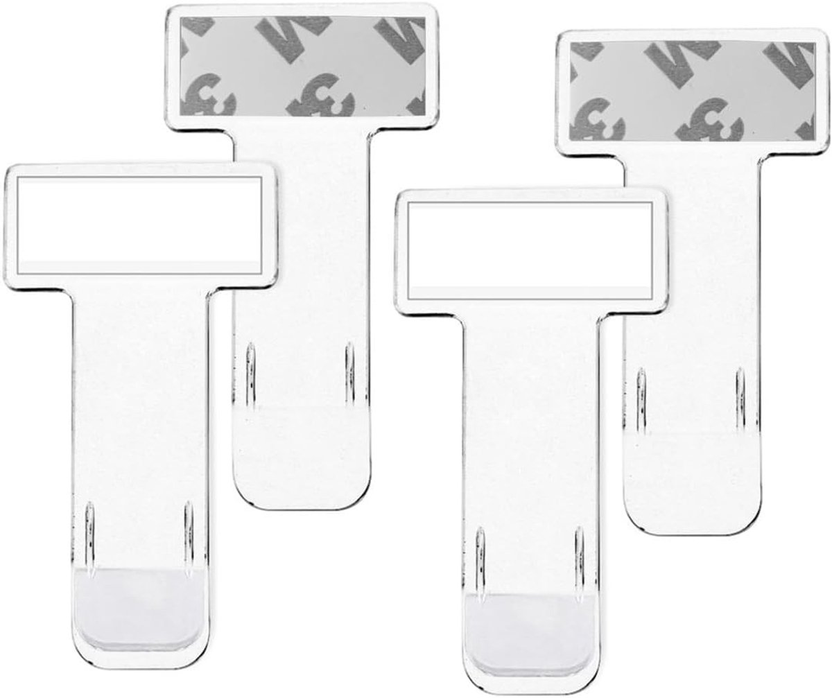 Set van 4 Transparante Clips voor Autoruiten - Plastic Kaarthouder voor Parkeerkaart, Visitekaart en Documenten