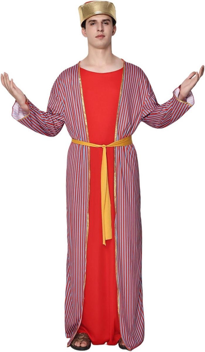 Volwassen Kostuum van de Drie Wijzen voor Mannen - Bijbels Drie Koningen Outfit voor Feestdagen en Toneelstukken