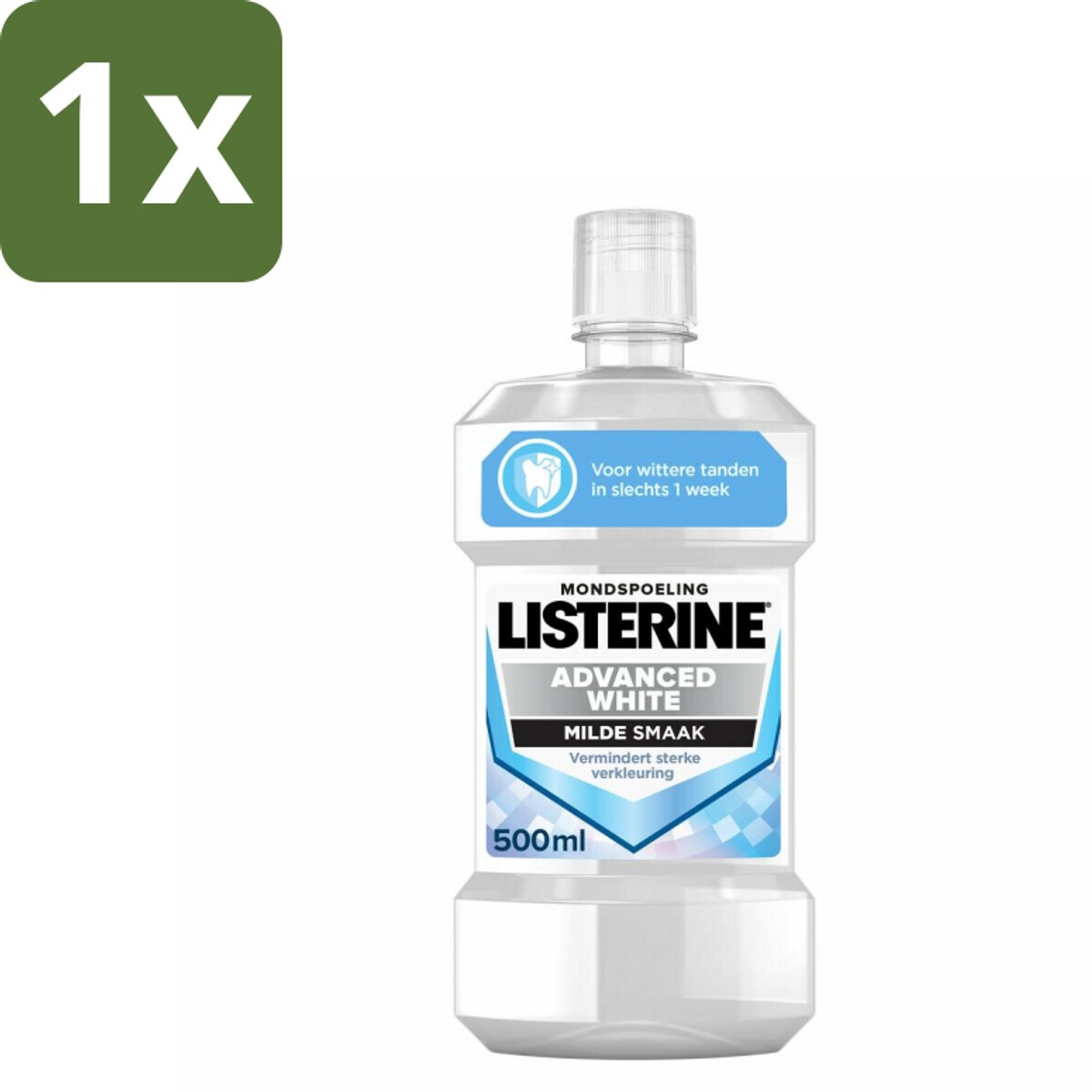 1 x Listerine – Mondwater – Advanced White – Mild – 500 ml - Koffiezetapparaat
