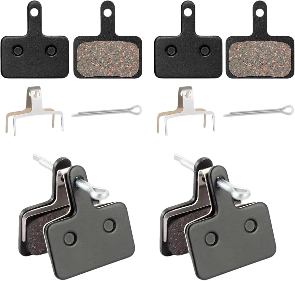 4 paar remblokken B05S B03S set voor Shimano, schijfremblokken fiets compatibel met Shimano BR MT200 MT400 MT201 MTB - ShopVlot